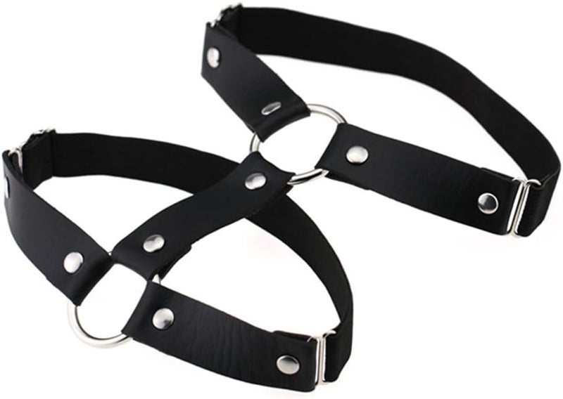 Ximerinf Women Adjustable Elastice Leather Leg Garter Belt Thigh Ring Garter - Image 3